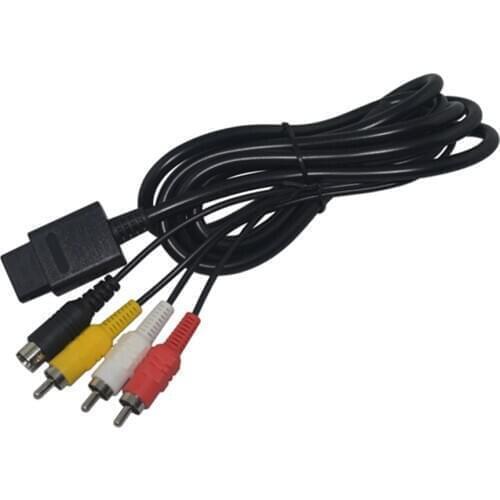 S-Video Cable 3RCA AV Cord cable for N64 for SNES for GameCube GC