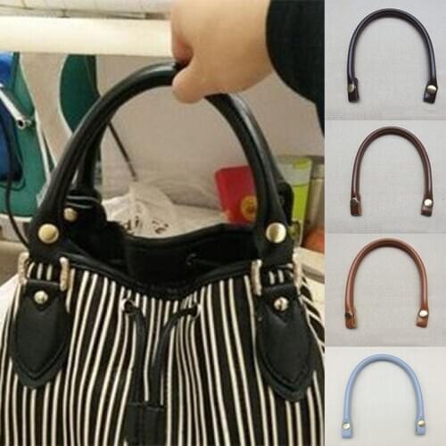 1PC 40CM Detachable Obag Handles PU Leather Bag Handle DIY Replacement F/ Bags Lady Shoulder Bag Handbag Strap 4-button Bag Belt