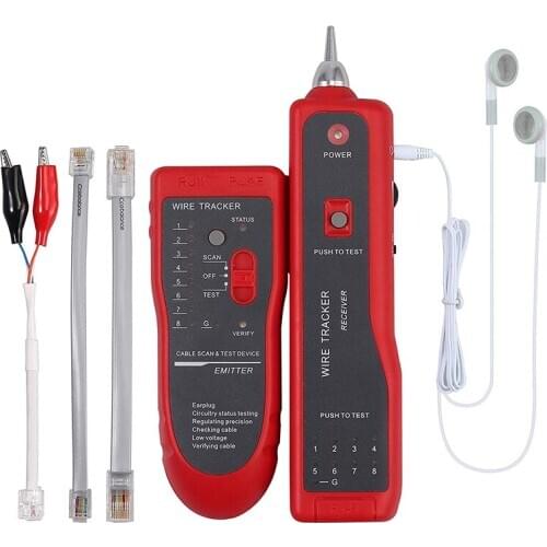 Wire Tracker RJ11 RJ45 Cable Tester Line Finder Ethernet LAN Network Cable Tester Multifunction Toner Tracer Tester