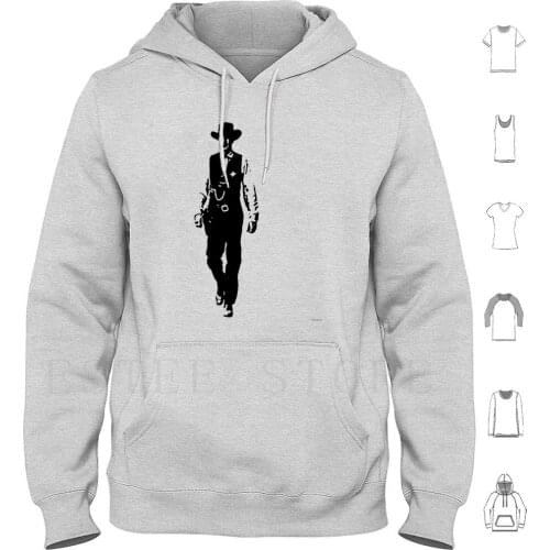 Marshal Hoodies Long Sleeve Cult Movie Retro Vintage Movie Film Video Dvd Art Western Cowboy Marshal Sheriff Gary