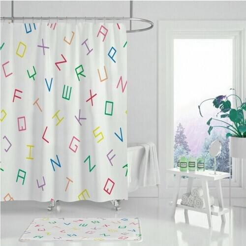 Geometric shower curtain shower curtain fabric 3d bathroom shower curtain, waterproof personality geometric curtain or cushion