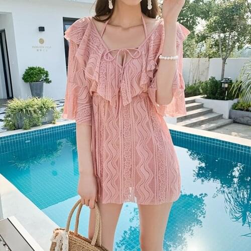 New 2020 Swimwear Women 3 Piece Bikini Set Push Up Swimsuit Sport Bathing Suit Bikini Korean Swiming Suit Dresses Beachwear