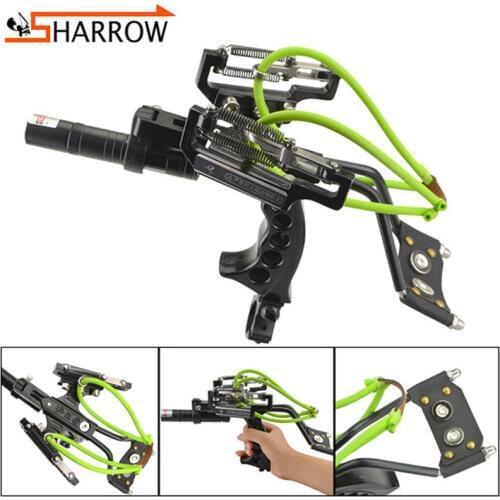 1set Powerful Slingshot Fishing Shooting Device Laser Sight Sling Catapult Arrow/Darts Hunting Bowfishing Archery Accessories