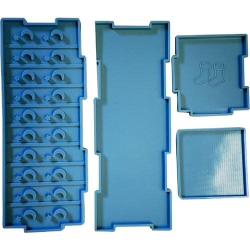 1 Set Sock Drawer Organizer Divider Case Resin Mold Storage Box Silicone Mould