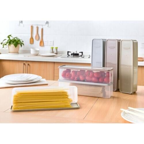 1PC Topnew Japanese Style Plastic Spaghetti Italy Noodles Storage Box Kitchen Dinnerware Grain Fruit Food Storage Organizer Box