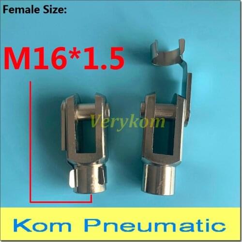 10pcs/lot Clip Y Joint M16*1.5 Female Pneumatic Cylinder Mounting Knuckle Rod Piston Clevis With Clamp M16X1.5 M16X150Y