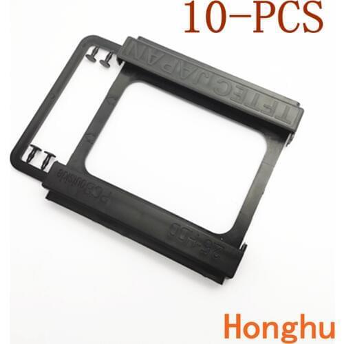 10PCS Universal 2.5" to 3.5" Bay SSD HDD PC Hard Disk Drive Bracket Adapter Rail Environmental Plastics Adapter Mounting Bracket