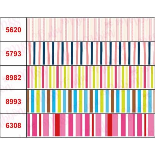 16mm-75mm Colorful Vertical Stripes Mexico Geometric Printed Grosgrain/Foe Ribbon DIY Party Decor Hair Bowknots 50yards/roll