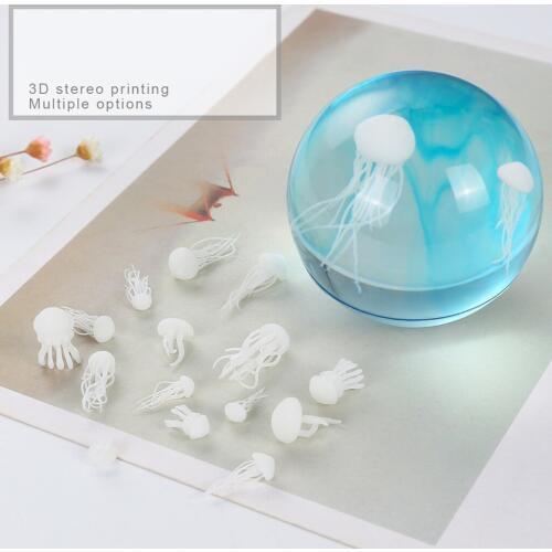 5pcs Jelly Fish Plastic 3D Resin Casting Jewelry Making Charm Pendant Filler