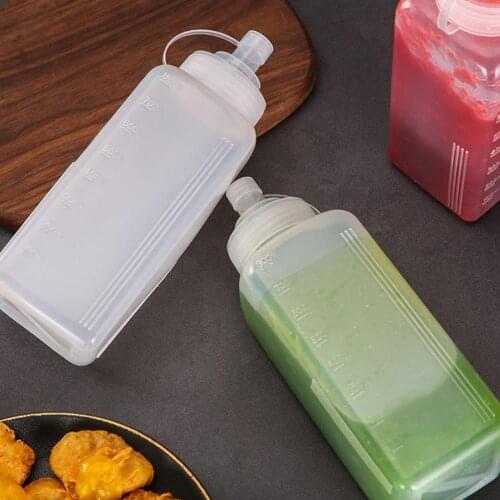 800ml Squeeze Sauce Bottle Large Caliber Dustproof Plastic Household Seasoning Bottle for Kitchen Fruit Sauce Condiment Bottle