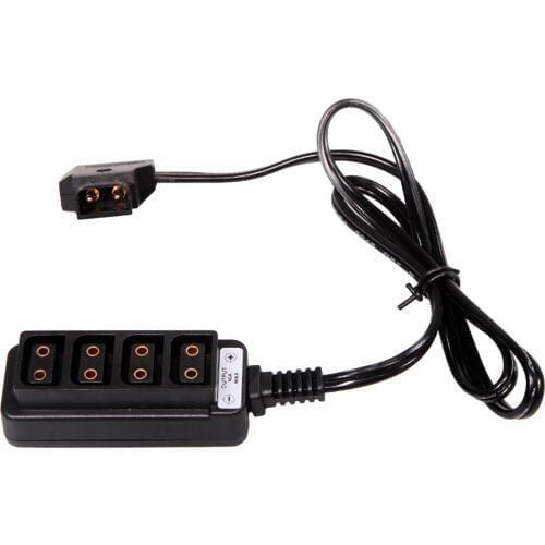 Andoer D-Tap B Type Power Tap to 4 Female D-Tap P-Tap Hub Adapter Splitter Cable for Photography Power