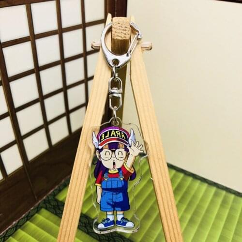 Arale Fashion Anime Acrylic Key Chains Cartoon Keyring Keychain Pendant Toys Keyholder Unisex Birthday Gifts NEW