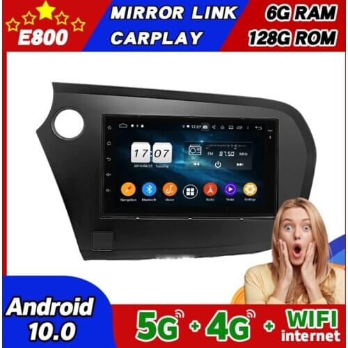6GB Ram 128GB Rom 2Din Car Radio Stereo GPS Navigation Head Unit For HONDA Insight 2013 Android 10 Multimedia Carplay Player