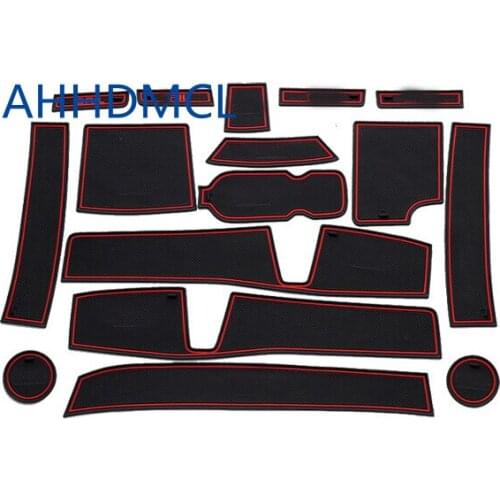 Car Anti-Dirty Pad Door Groove Gate Slot Cup Armrest Storage Pad Anti-Slip Mat For Chevrolet Sail III 2015 2016 2017 2018