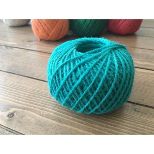 LumennTurkuaz Colorful Jute Rope | Quality Indissoluble 100 Meters 100 Grams-odorless Decorative Mesh Hemp Rope wedding bride mariage хна henna