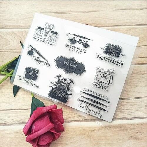 Hot selling icon transparent clear stamp / silicone seal roller stamp DIY scrapbook album / card production
