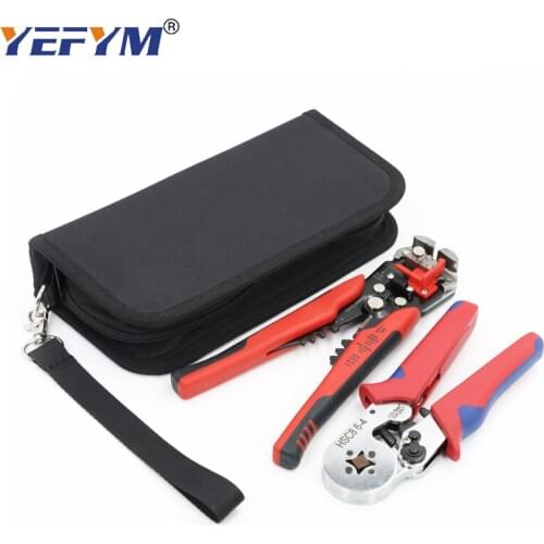 HSC8 6-4 pliers Crimp tools set for tube terminal 0.25mm2-10mm2 multifunctional stripping cutting wire pliers black tool kit