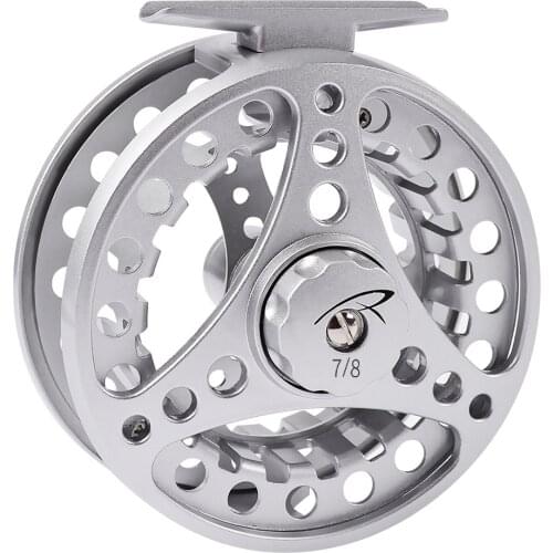 Fly Fishing Reel 2+1BB 1:1 3/4-5/6-7/8 WT Aluminum Fly Reel CNC Machine Cut Large Arbor Die Casting Fly Fishing Wheel