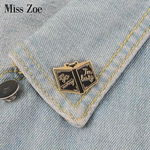 Book Bat Enamel Pin Reading batty badge brooch Lapel pin Denim Jeans shirt bag Cartoon Funny Jewelry Christmas Gift for Kids