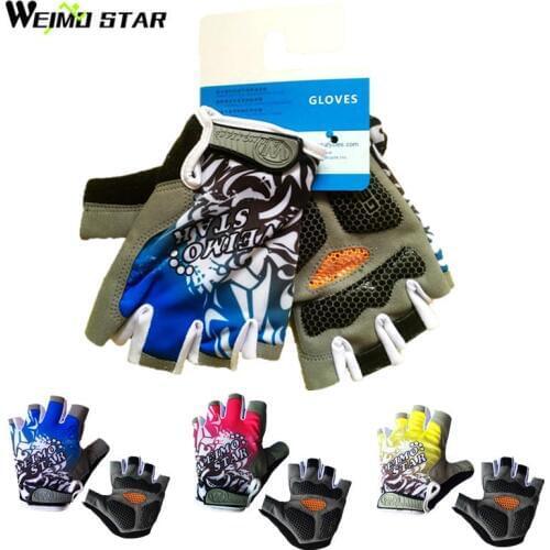 Weimostar Summer Cycling Gloves Half Finger Gel Shockproof Sports mtb Bike Gloves Breathable Anti-slip Motorcycle Bicycle Gloves