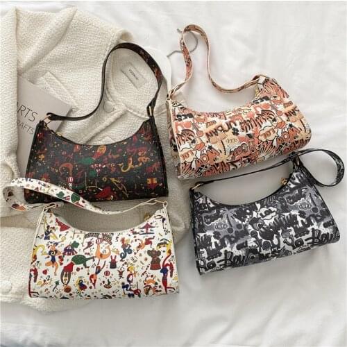 Fashion Women Handbag Classic Shoulder Bag Fashion Printed Handbag Clutch Handle Crossbody Bag