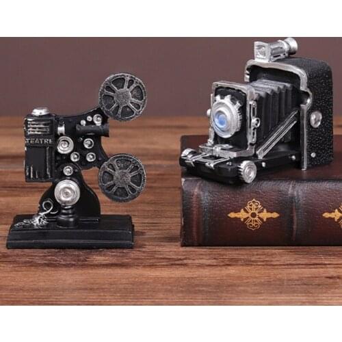 Desktop Ornament Resin Retro Sewing Machine Old-style Telephone Camera Micro Fairy Garden Figurines Miniatures