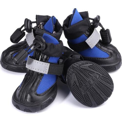 Outdoor Big Dog Rainshoes Large Pet Sneaker Shoes Waterproof Non-slip Reflective Galoshes Sports Boots For Puppy Dog Cat