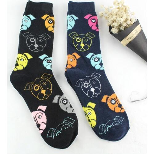New trend dog head socks casual cartoon socks warm and comfortable cotton men socks
