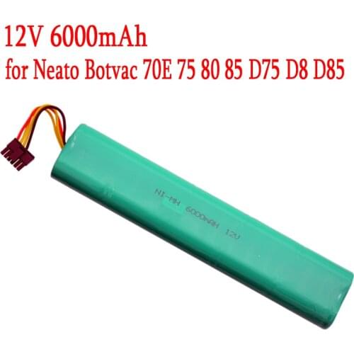 Upgrade 6000mAh 12V 6.0Ah Ni-MH Battery for Neato Botvac 70E 75 80 85 D75 D8 D85 Vacuum Cleaners Rechargeable Battery