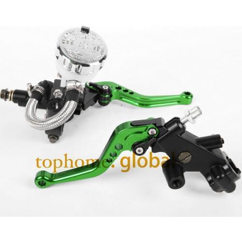 Front Brake Master Cylinder&Clutch Brake Levers 7/8" with Adjustable Fluid Reservoir CNC For Kawasaki ZX10R 2006-2007 2008-2014