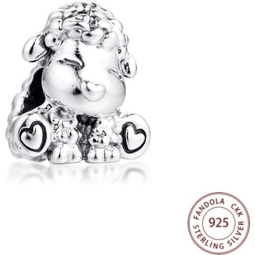2020 Spring Fit Original Pandora Charms Bracelet 925 Sterling Silver Patti the Sheep Beads for Women Fashion Jewelry Making
