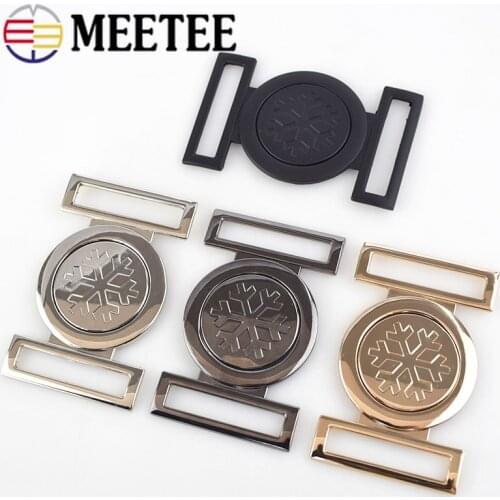 2/4pcs Meetee 40MM Women Metal Belt Buckles Decor Handbag Hardware Buckle DIY Sewing Bags Clothing Coat Buttons Accessories
