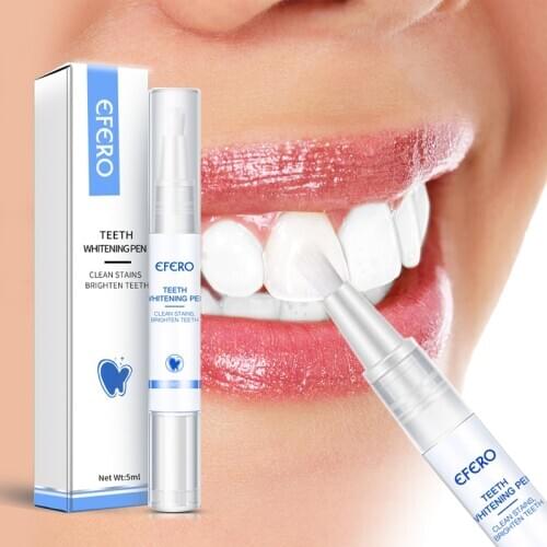 EFERO Dental Teeth Whitening Pen Tools White Teeth Remove Teeth Stains Bleach Oral Hygiene Care Cleaning Teeth Serum 5ml