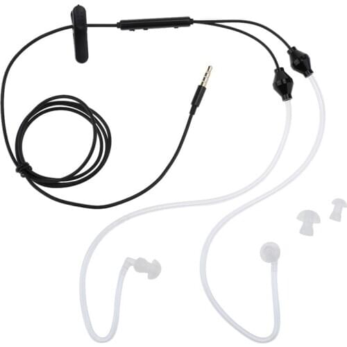 Anti-Radiation Earphone earpiece 3.5mm air Acoustic Tube Stereo earphone with microphone for iPhone Samsung Huawei Xiaomi