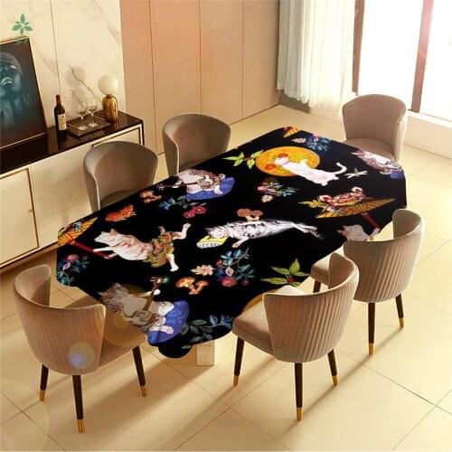 Happy Memories Of Mountain Tree Animal Art Barbecue Picnic Home Party Table Cloth