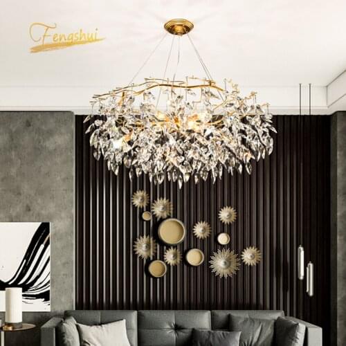 Modern Crystal Chandelier for Living Room Hotel Hall Indoor Decor Restaurant Chandelier Lighting for Hall Villa Kitchen Fixture