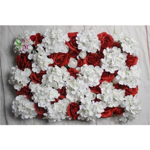 SPR Free Shipping 10pcs/lot Artificial rose peony hydrangea flower wall wedding backdrop event bohemia wedding occasion wall
