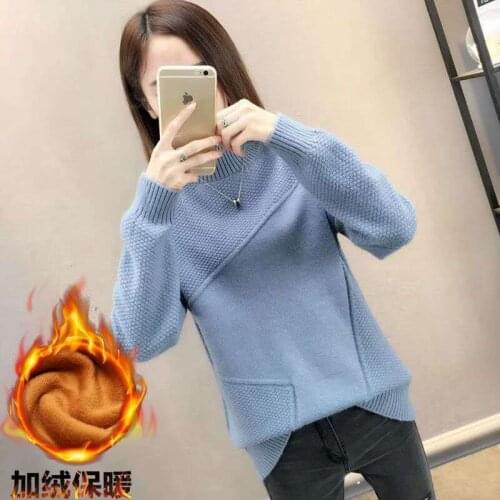 Autumn And Winter Fashion New Korean Womens Sweater Womens Semi High Neck Sweater Bottomed Lady Pullover