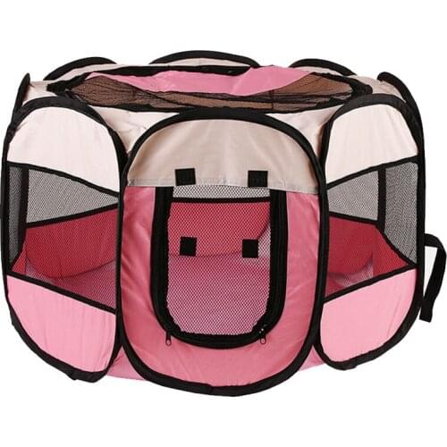 Octagonal Pet Bed for Dog Pet Fence Oxford Cloth Scratch Resistant Foldable Dog Cat Delivery Room Kennel Cat Dog Accessories