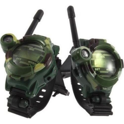 1 Pair Toy Walkie Talkies Watches Walkie Talkie 7 in 1 Children Watch Radio Outdoor Interphone Toy Gift For Chirlden 2 Pcs New