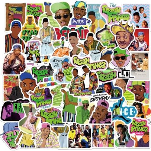 10/30/50Pcs The Fresh Prince of Bel-Air Graffiti Waterproof Stickers Motorcycle Bicycle Helmet Motor Laptop Joke Kid Classic Toy