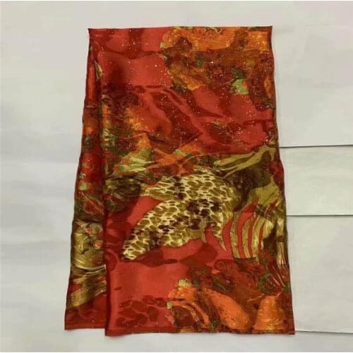 2020 Fashion High Quality Soft African Silk Fabric For Garment Neat Embroidery On The Material Silk Fabric 5 Yards! LXFN11193