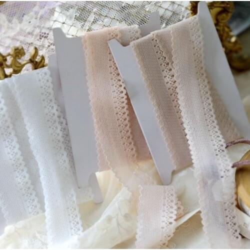 10 Meters 13mm 2 Colors Embroidery Embroidered Lace Trim Home DIY Decoration Free Shipping