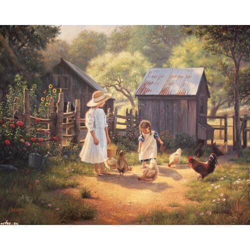 A16133 11CT/14CT/18CT/25CT/28CT oil scenery patterns Counted Cross Stitch DIY Cross Stitch Kits Embroidery Needlework Sets