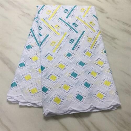 African cotton lace fabric 2021 high quality lace eyelet Swiss tulle lace sewn for wedding in Switzerland PL116491