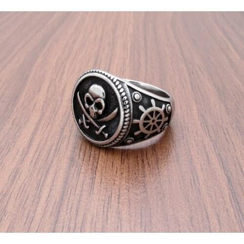 Free Shipping Punk 316L Stainless Steel Crack Splitting Devil Small Head Skull Ring Jewelry For Gift