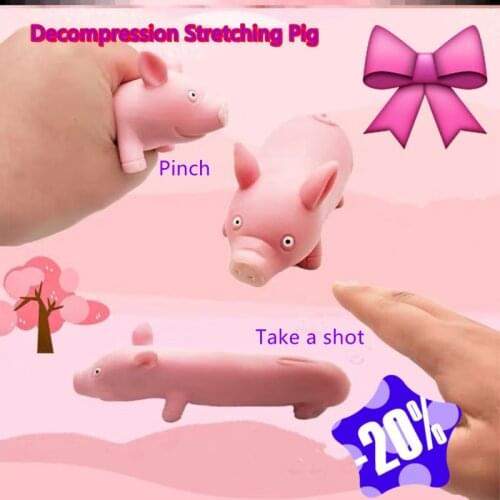 Decompression Stretching Pig Pink Pag Decoration Piglet Vent Emotional Toy Autism Toy Home Decoration Party Mascot Lucky Pigs