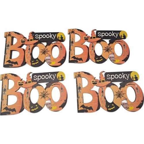 Halloween Wooden Slices DIY Arts & Crafts Kit; Blank Cutouts Ornaments Make Your Own Gift Tags Decorations