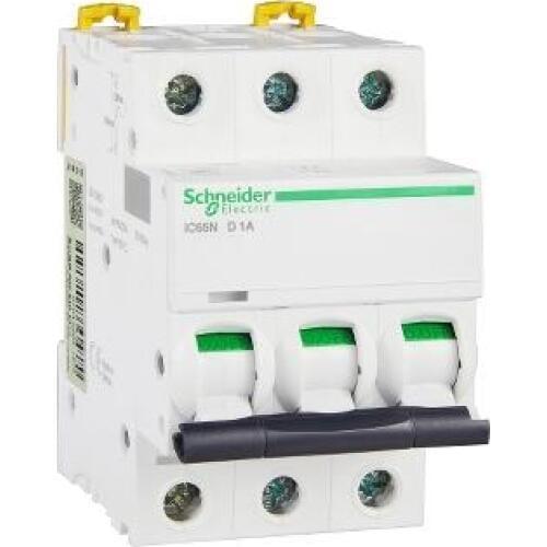 IC65N 3P D3A A9F19303 3P | 3A | D | 6KA IC65 miniature circuit breaker Acti9 iC65N 3P D Curve 3A MCB