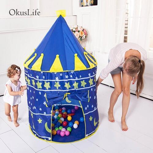 Cartoon Play Tent Baby Ball Pool Tipi Tent 4 colors Pre-school Children Tent Play House Ocean Ball Toy Tents Easy Baby Sitter